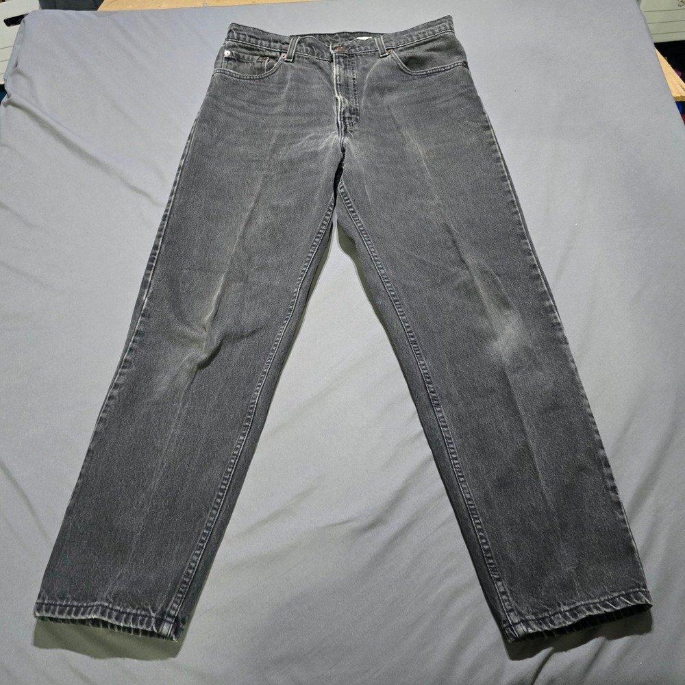 Levi's 550 Jeans Men 36x30 (34x29) Black Relaxed Tapered Made USA Vintage 90's